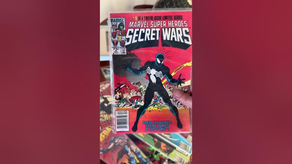 A collection of rare comic books including New Mutants 98, Amazing Spider-Man 300 newsstand edition, and Wolverine #1 (1988).