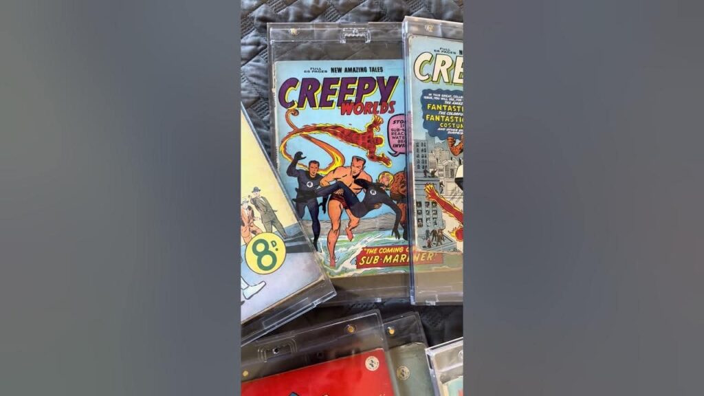 Comparison of US Fantastic Four #4 and the UK version titled Creepy Worlds #4 featuring the first Sub-Mariner appearance.